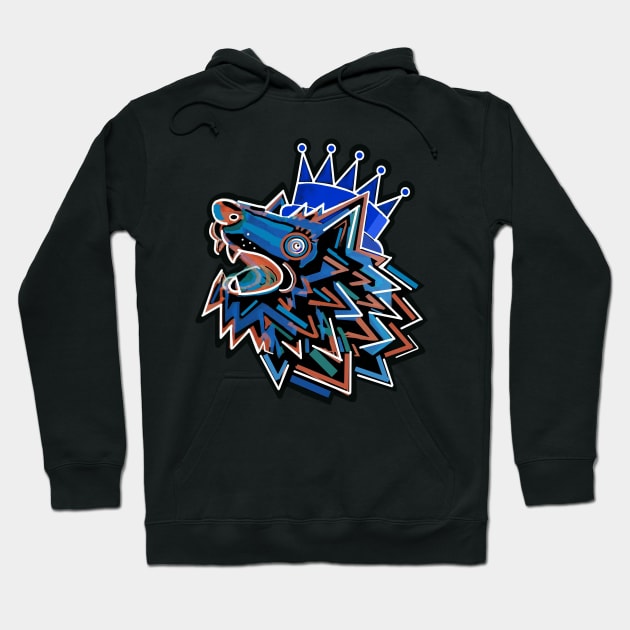 COLOURFUL KING WOLF Hoodie by MarniD9